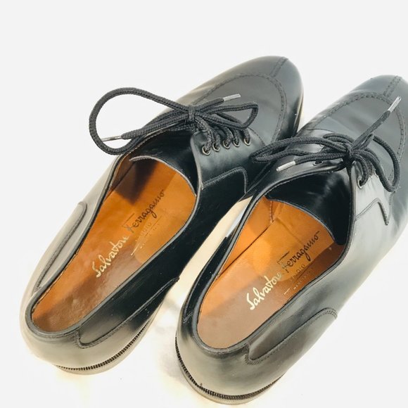 Salvatore Ferragamo Split toe Derby Black Men 9.5D - Picture 7 of 9